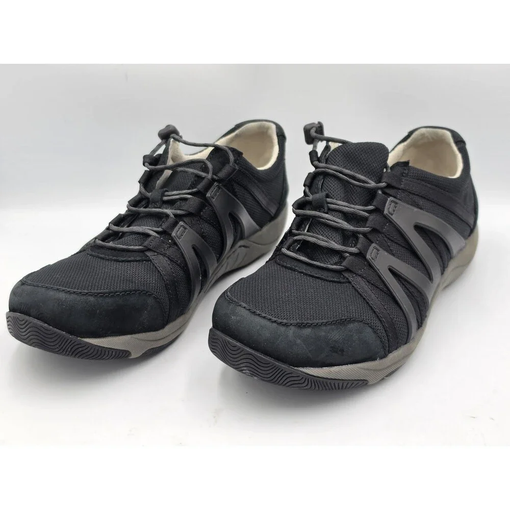 Dansko Henriette Comfort Sneakers Size 41 US Size 10-10.5 Black Suede & Mesh